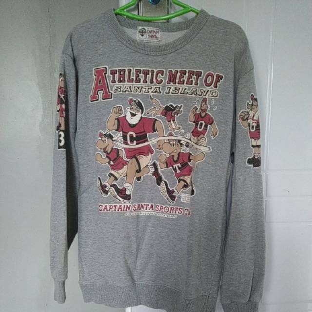 *PRELOVED* Crewneck Sweater Vintage Second ORIGINAL Athletic Meet of Santa Island Captain Santa