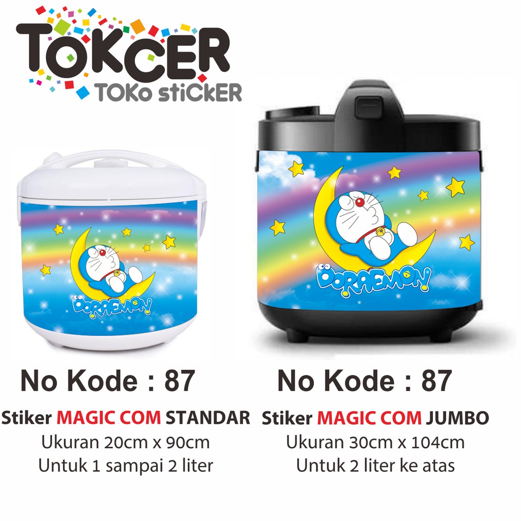 Stiker MAGIC COM / Rice Cooker Motif DORAEMON