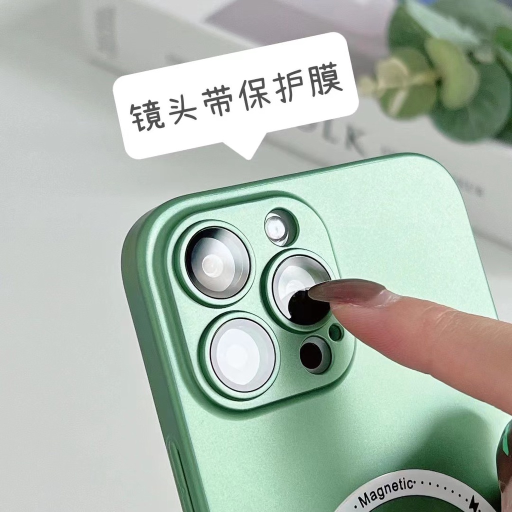 Magnetic Carbon Fiber Phone Case for Case iPhone 11 Pro MAX 12Pro MAX 13 Pro MAX Pop-Up PC Hard Shell Lens Cover Full Coverage Shockproof Protection