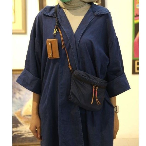 Tas selempang uniqlo DIY / tas fanny uniqlo modified / tas kecil uniqlo original