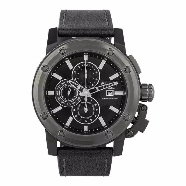 Alexandre Christie AC 6519 MC Chronograph Original Pria [Black/Grey]