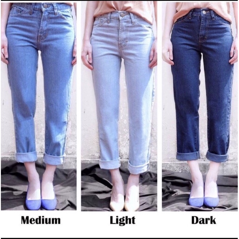 (MSB) BAGGY BOYFRIEND JEANS ERYN SNOW WASHED TEBAL ASLI