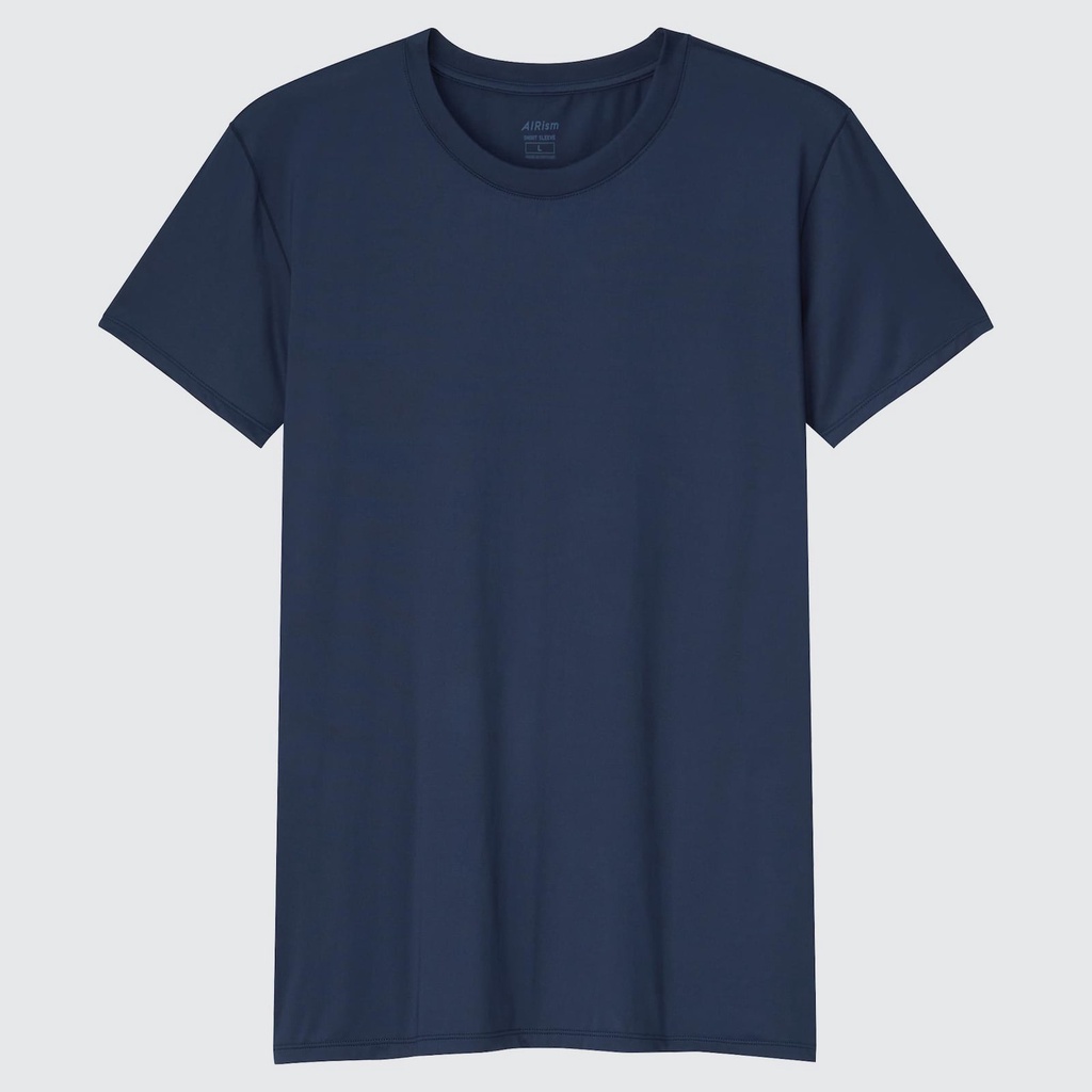 UNIQLO AIRism T-Shirt Crew Neck Kaos Dalaman Lengan Pendek Pria JASTIP BATBOY