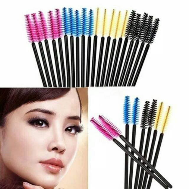 Mascara Brush - Kuas Maskara Pelentik Bulu Mata - alat Bantu Eyelash Extension Make Up