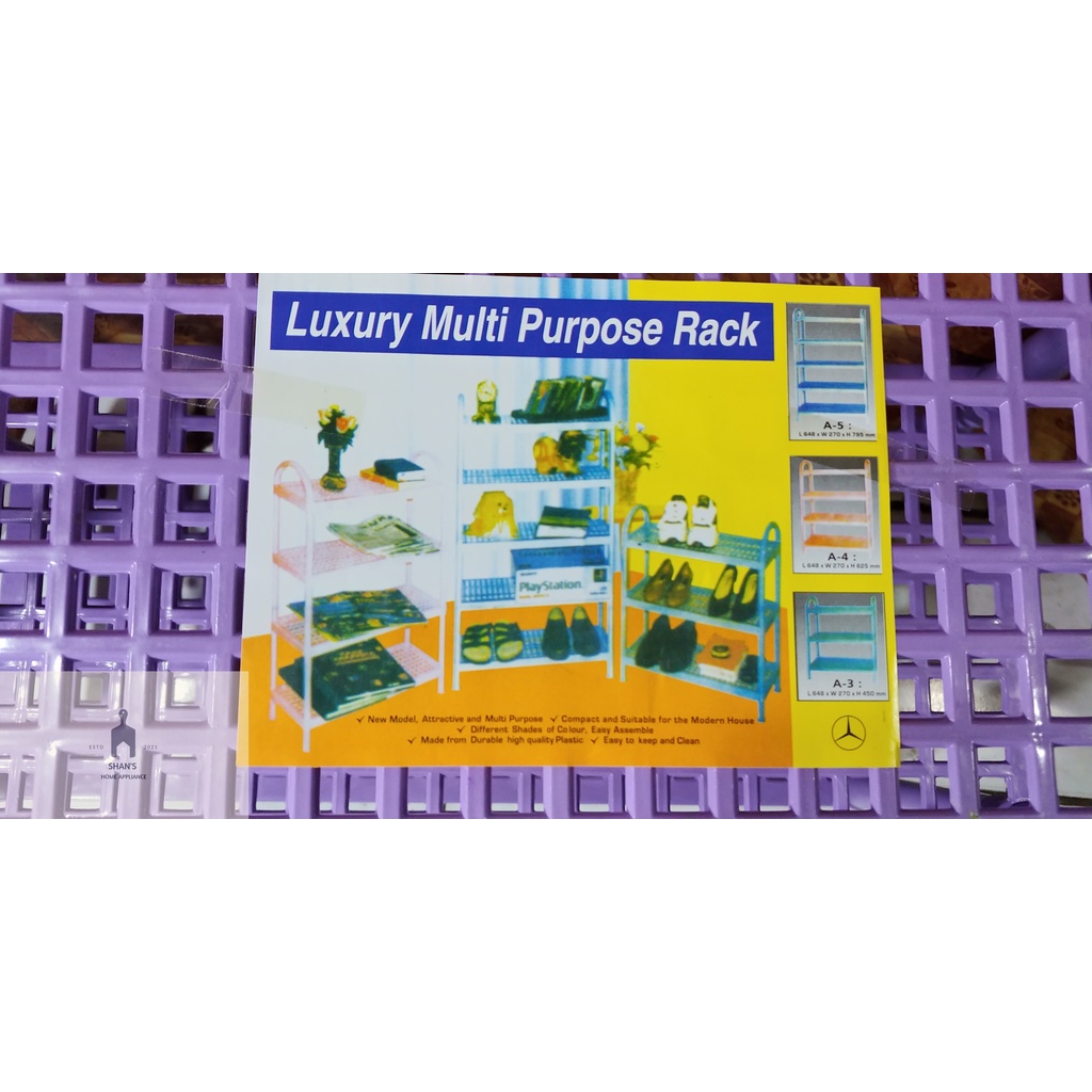 Rak sepatu plastik susun 5 / rak tempat sendal / rak tingkat susun sepatu plastik / rak serbaguna