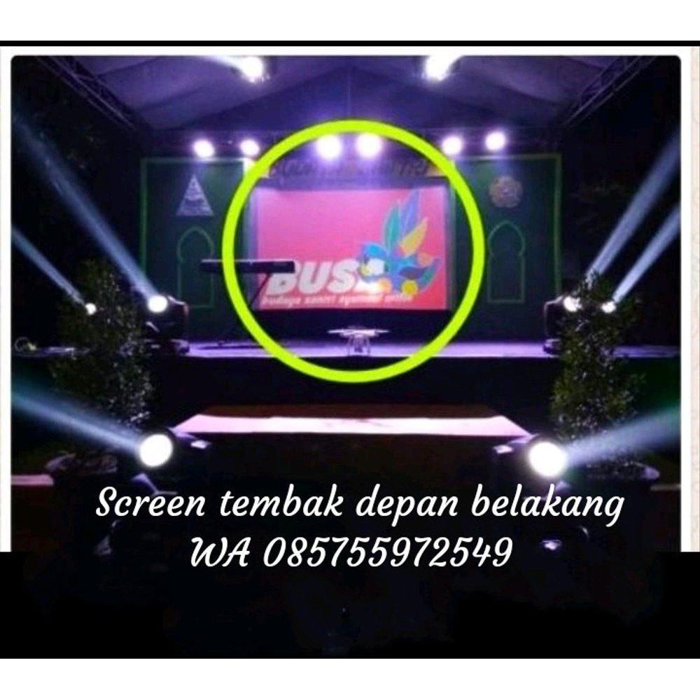 

layar proyektor tembak depan belakang 3x4 meter suku cadang