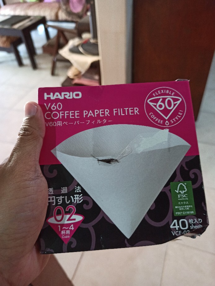 Hario V60 Paper Filter Vcf 02 / Kertas Saringan Kopi