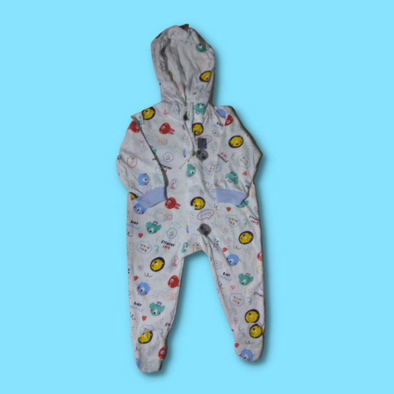 Jumper panjang topi tutup kaki motif jumper bayi perempuan jumper bayi laki laki jumpsuit bayi jumpe