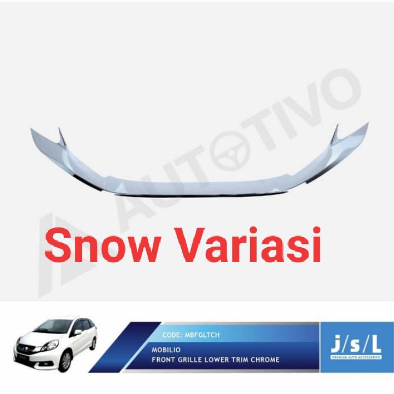 Honda Mobilio 2013 2016 Lis grill depan front grille lower trim chrome JSL