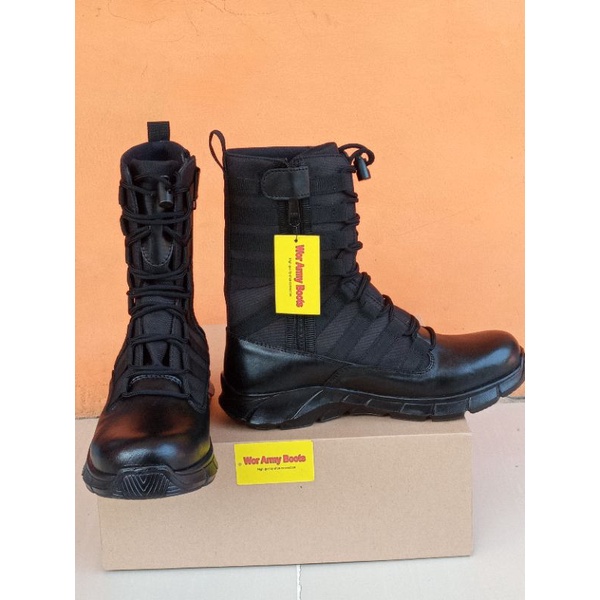 Sepatu PDL TNI POLRI Security Dishub Model Ninja SFB Super duper Ringan SOL Phylon Sport ( Gabus TPR kuat)