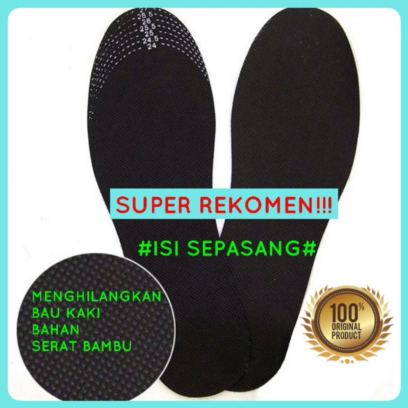 INSOLE BAMBOO ANTI BAU INSOLE SEPATU ANTI BAU KAKI GANJALAN SEPATU IMPORT MURAH