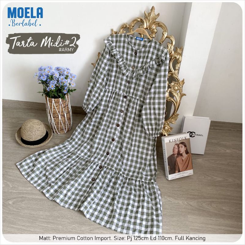 Tarta Midi/Pakaian Wanita/Dress/Midi/termurah