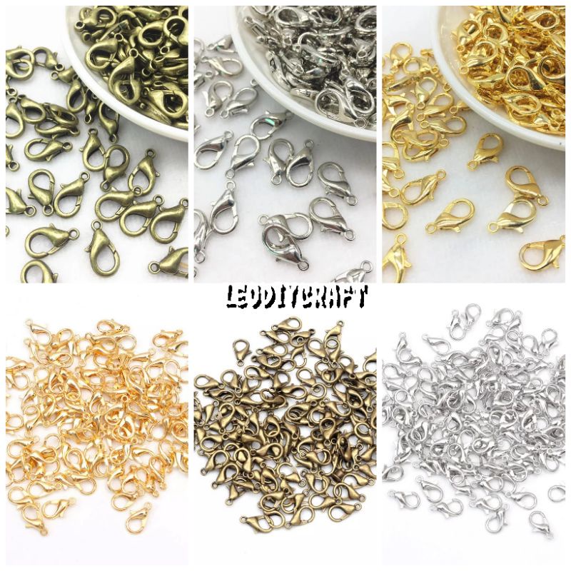 24pcs Kokot Udang 10mm - 12mm - 14mm -16mm - Kokot udang 2 .5cm - kait udang Plastik - Kokot udang 1