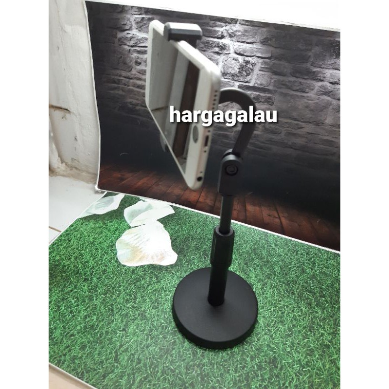 Mobile Phone Bracket live | Stand Holder Hp | Tempat handphone di meja horisontal vertical 360 Bisa Atur Tinggi dan Arah Ponsel