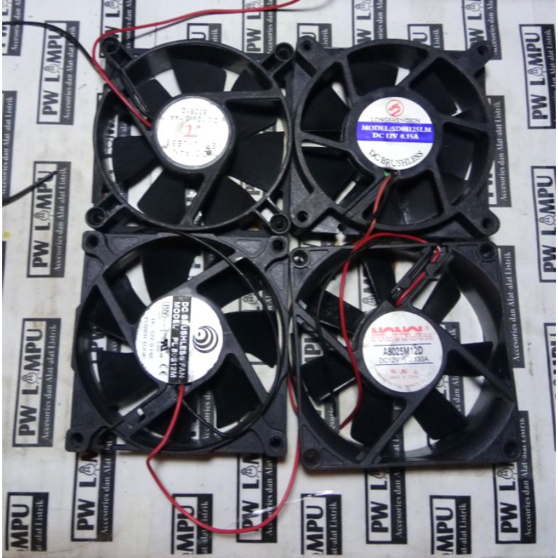 Kipas fan   dc 8x8cm 12dan24volt aquascape