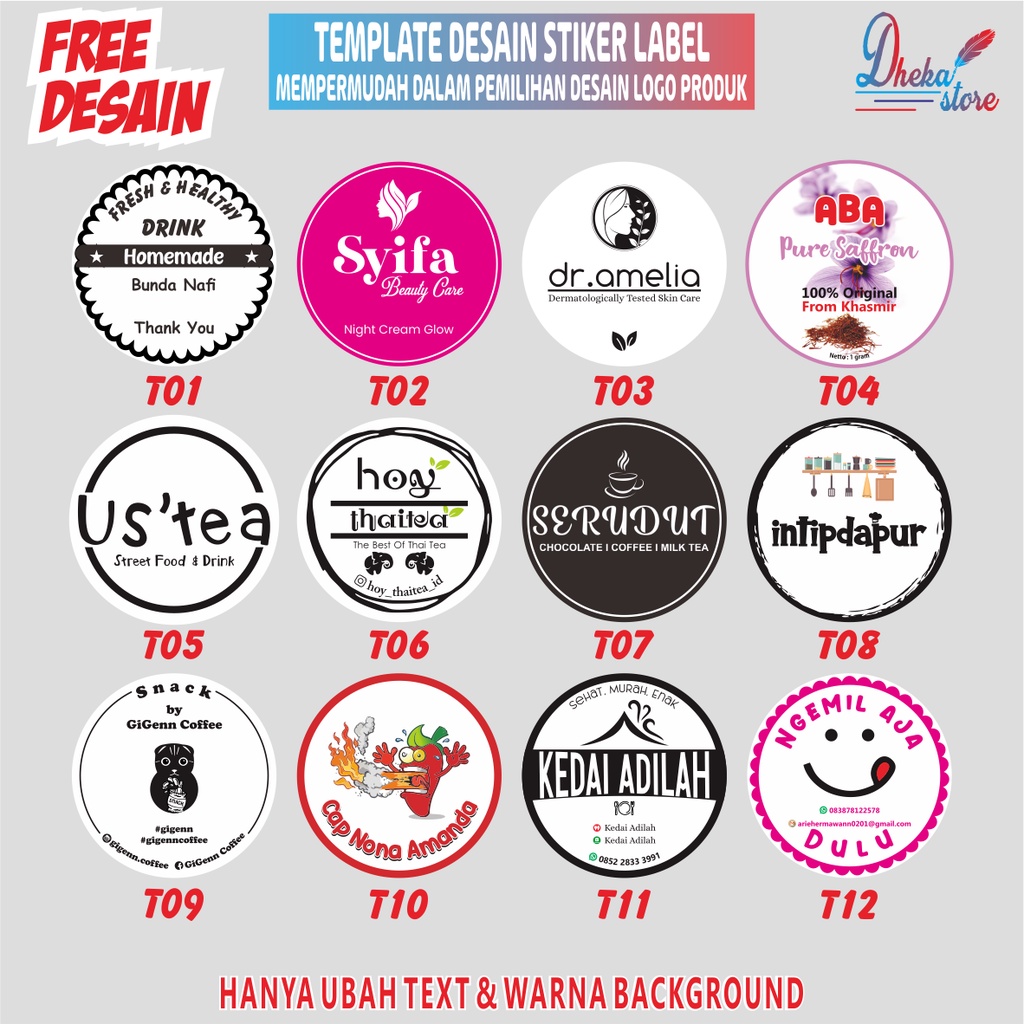 

Cetak Stiker Label Transparan + Cutting Murah