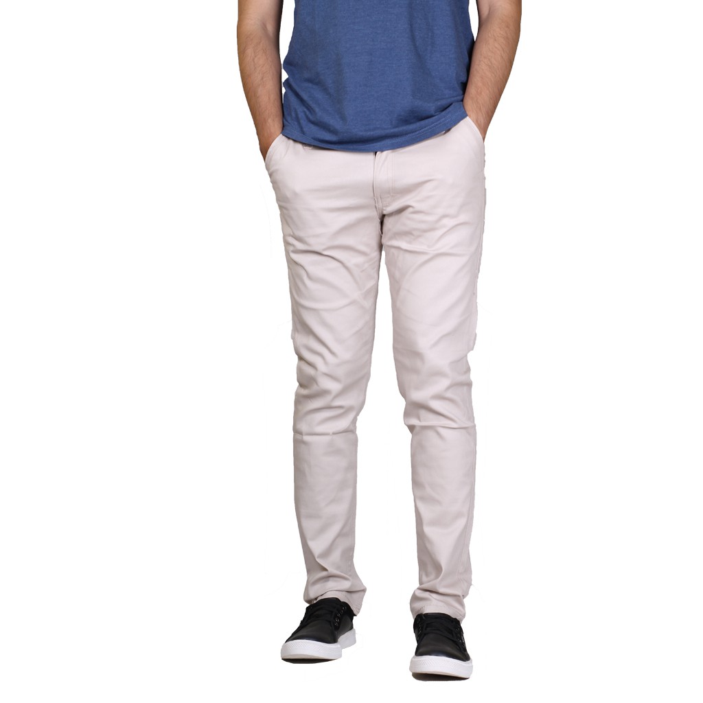  Celana  CHINO  Panjang CREAM  Celana  Panjang Pria Formal 