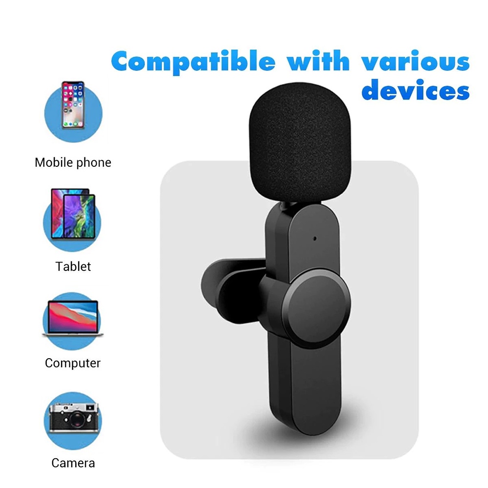 Hadesi Wireless Lavalier Lapel Microphone Vlogger Podcast Live Interview USB Type C