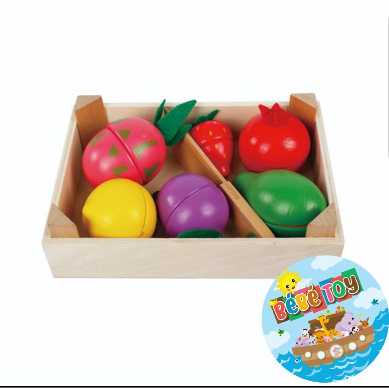 Fruit Cutting Tray Wooden Toys