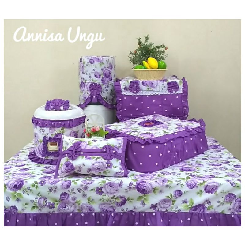 Kitchen Set Katun ANNISA Shabby Chic / Home Set Dapur / Set Taplak Meja Makan 4 6 Kursi / Set Dapur 