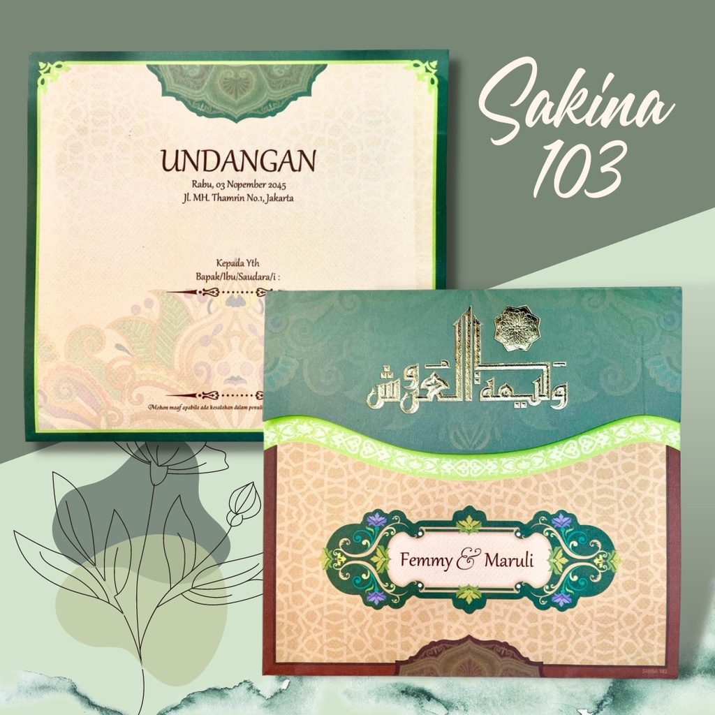 sakina 103 blangko undangan, undangan pernikahan amplop, kertas undangan pernikahan kosong, blanko u