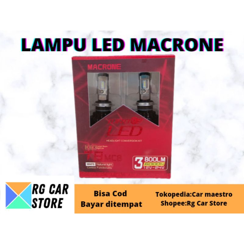 LAMPU LED LIGHT MOBIL UNIVERSAL MEREK MACRONE BISA UNTUK SEMUA JENIS MOBIL