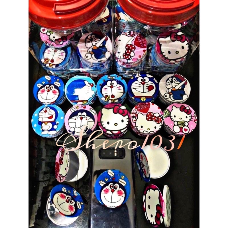 Popsocket cermin bulat / holder hp / standing hp kaca