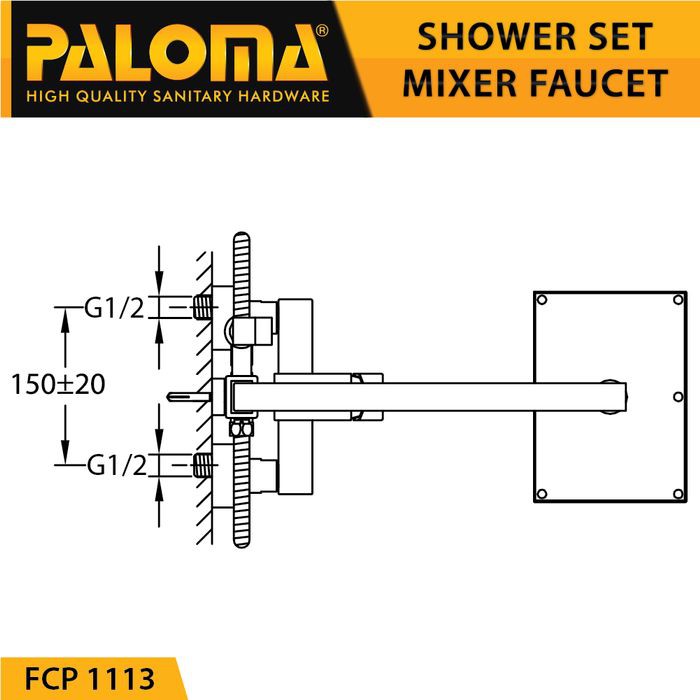 PALOMA FCP 1113 Shower Tiang Set Column Mandi Keran Kran Panas Dingin