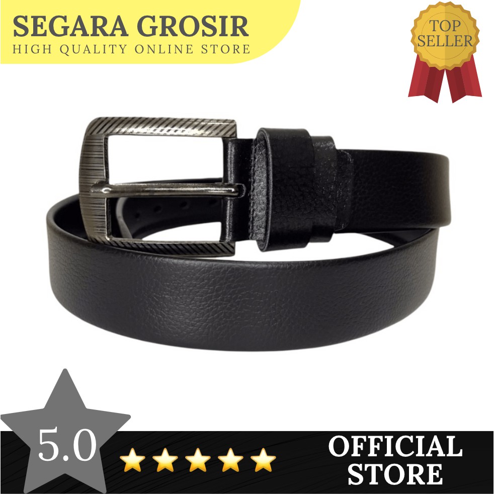 IKAT PINGGANG KULIT PRIA MODEL TUSUK PREMIUM LEATHER MEN BELT GESPER  KANTOR SABUK KEMEJA FORMAL