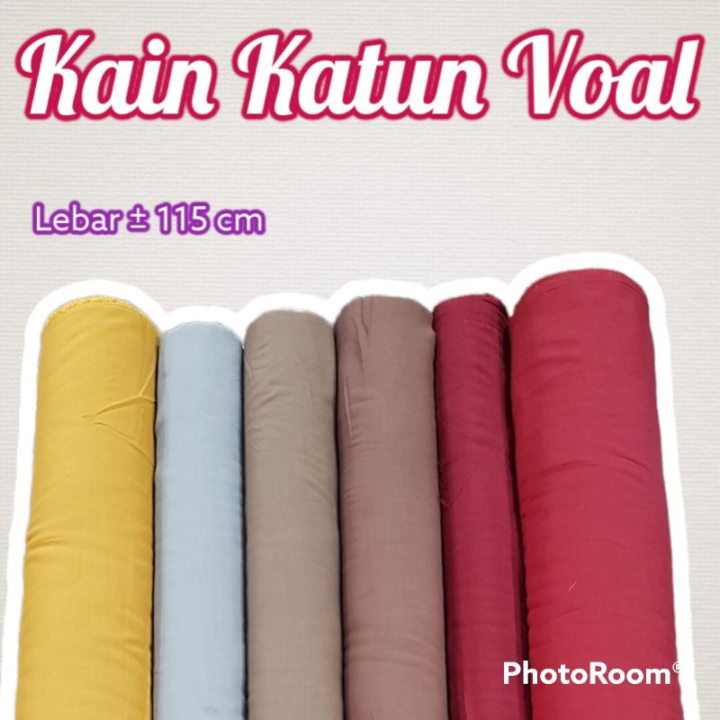 Bahan Kain Katun Voal polos 02 kain cotton voal halus lembut murah
