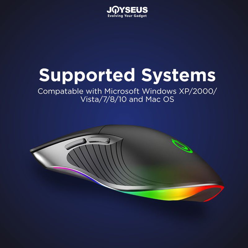 JOYSEUS X6 Mouse Gaming RGB 32000DPI LED USB Profesional