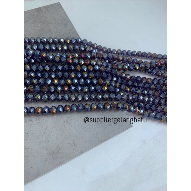 Crystal Ceko 14mm AMETHYST quartz UNGU kecubung KUARSA kuarsa kristal bahan kalung gelang anting strap mask kerajinan tangan craft citayam fashion week etink vintage elegan bali manik crystal