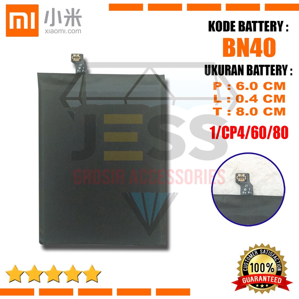 Baterai Battery Original Xiaomi BN40 &amp; BN-40 For Tipe Redmi 4 Pro  - Redmi 4 Prime - 2016060