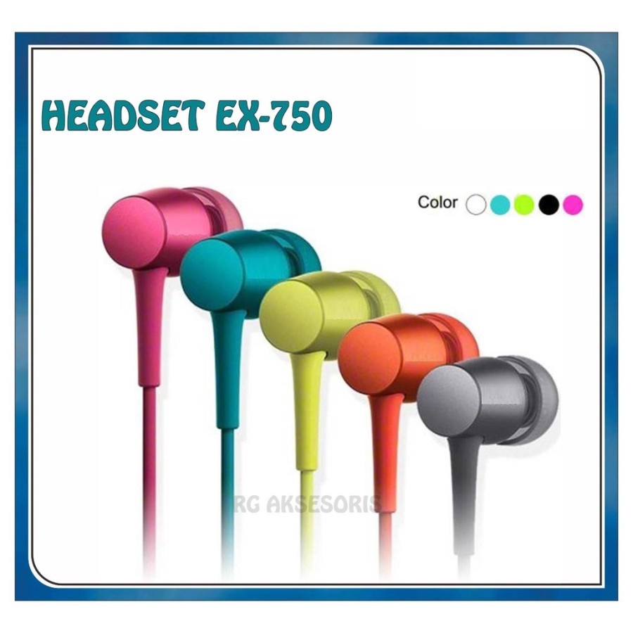 Headset AT-022 / AT022 Earphone EX750 Stereo Hear In Mega Bass - Hitam