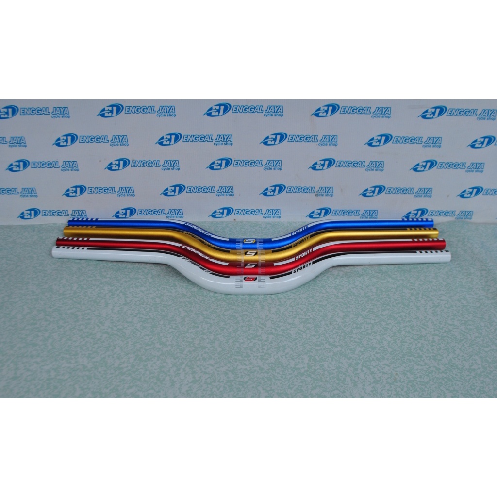 Handlebar Stang Sepeda MTB Strummer Sporty Alloy Warna New Design Taiwan Oversize 31.8 - Handle Bar 