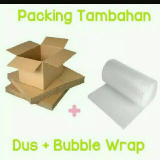 

Tambahan Packing Agar Aman (Bubble + Kardus)