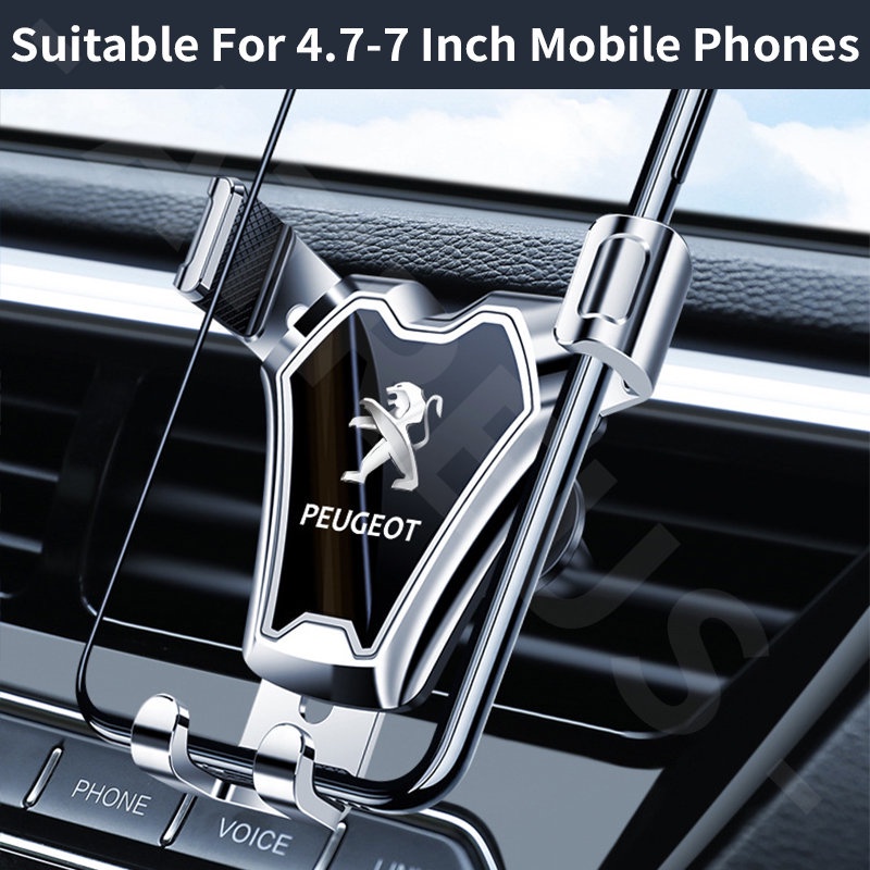 Peugeot Stand Handphone Universal 4.7-7 inch Dapat Berputar 360 Derajat Ventilasi Ac Mobil Holder Handphone Untuk Peugeot 206 208 207 307 308 2008 3008 508 408 5008 406