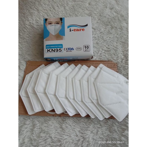 MASKER KN95 I CARE 5 PLY PREMIUM ISI 10 PCS HIGH QUALITY