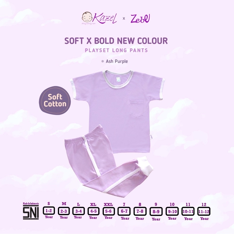 Kazel Zebe Soft Bold Playset Longpants Edition BIG SIZE 7-12 Tahun