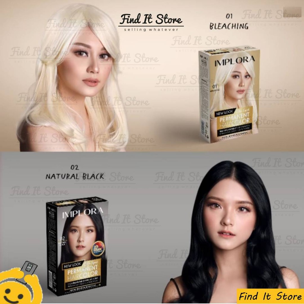 Implora Permanent Hair Color | Cat / Pewarna Rambut | BPOM