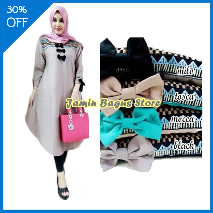 BISA COD BAJU ATASAN WANITA MUSLIM RAFANDA TUNIK Shopee 