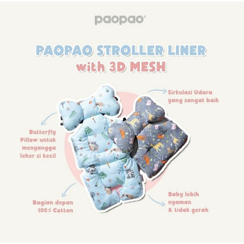 PAOPAO Stroller Liner Alas Stroller Seat Pad Pao Pao Alas Car Seat Bantalan Stroler