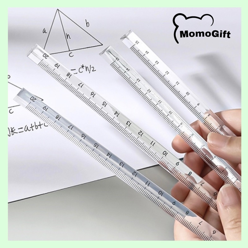 

Penggaris Aklirik Transparan Segitiga Ruler Aesthetic AT34