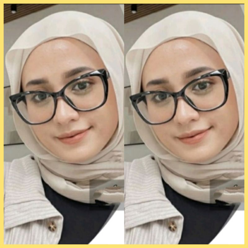 kacamata wanita  minus normal clynder frame 58823 cat eye