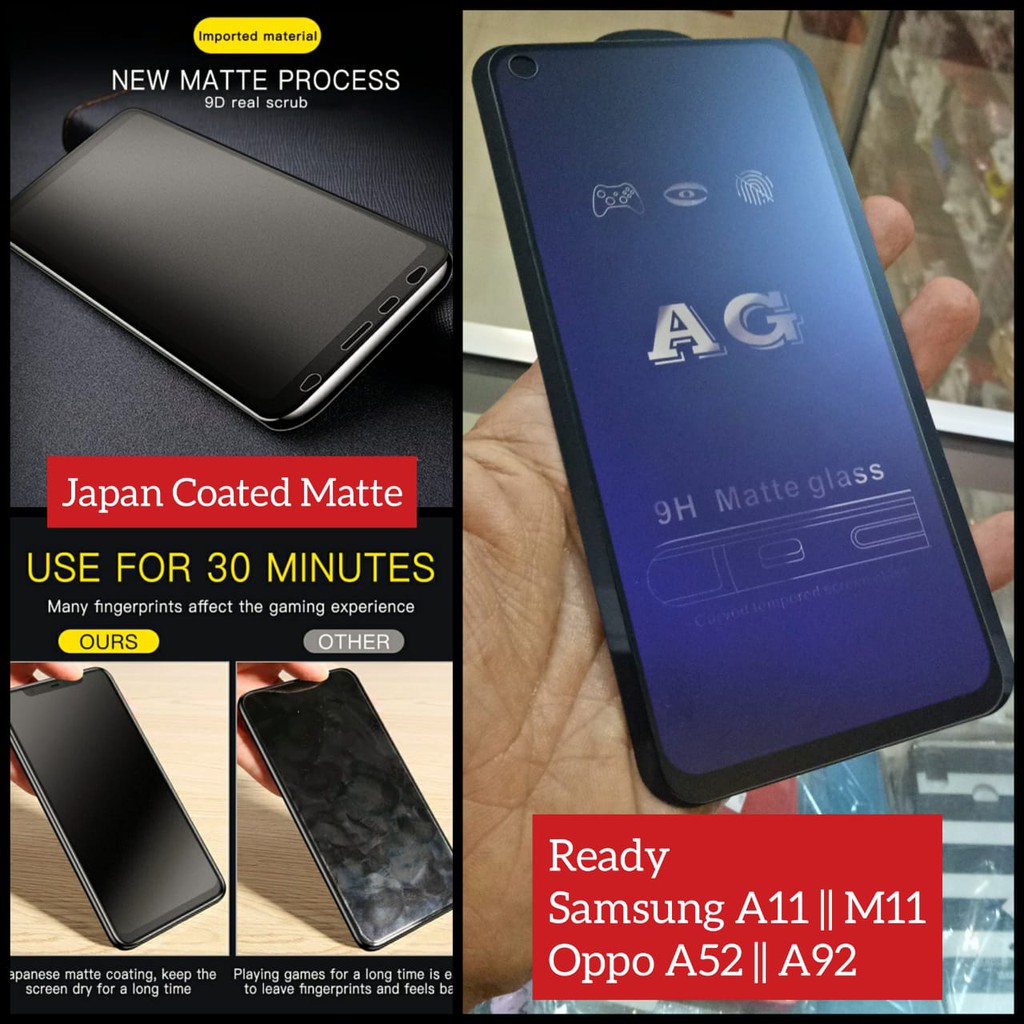 Tempered Glass Samsung M11 A11 A21s Anti Blue Matte Anti Fingerprint Dove