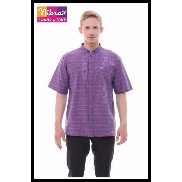 Koko Pria Nibras NK 03 Ungu Baju Koko Murah Koko Dewasa