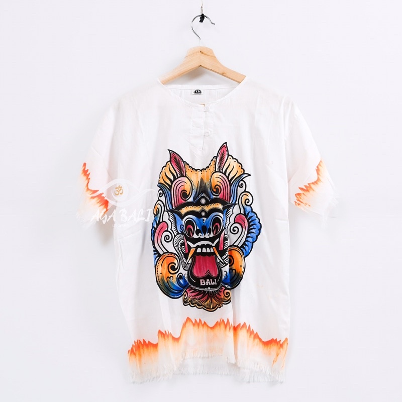 Baju Barong Gradasi STRIP Dasar Putih | Baju Koko B007.ag