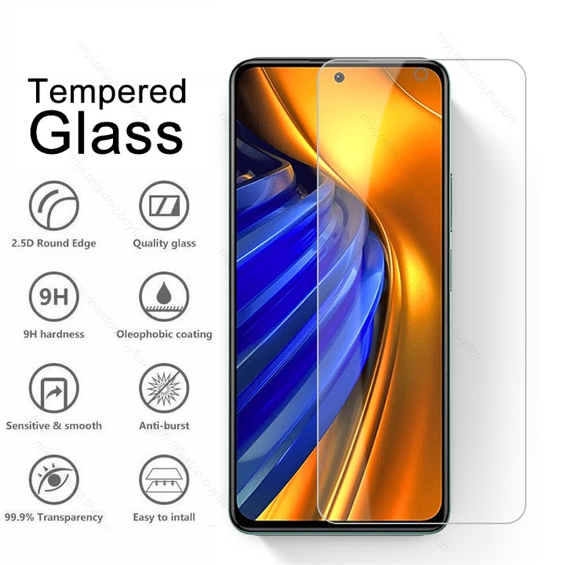 Pelindung Layar Tempered Glass Poco F4 Poco F4 GT Paket 2 in 1