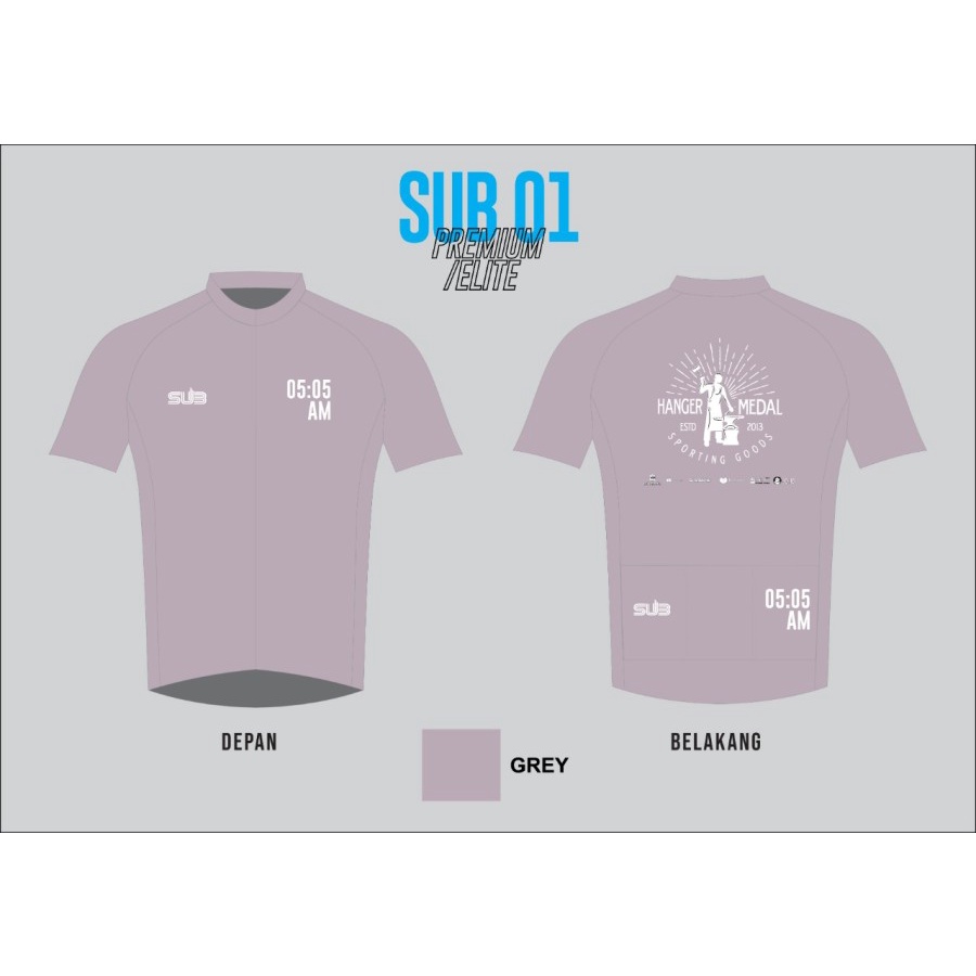 HANGERMEDAL GREY SUBJERSEY SUB JERSEY SEPEDA 05 AM 05AM ELITE