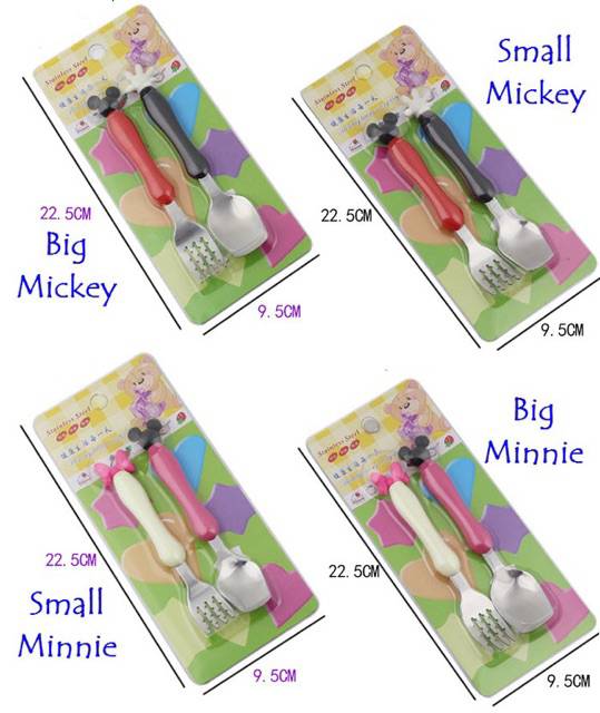 SENDOK GARPU MAKAN ANAK SPOON MICKEY MINNIE